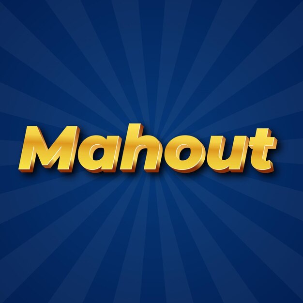 Mahout text effect gold jpg attractive background card photo