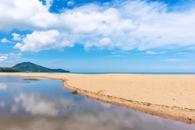 Mai Khao beach near Phuket International Airport at Phuket, Thailand