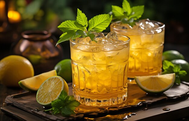 Photo mai tai or mai thai is the name of a popular cocktail made with rum lime juice orgeat syrup and orange liqueur