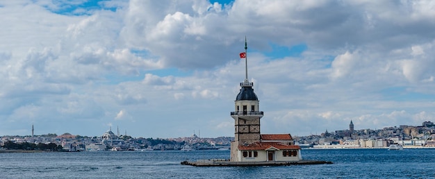 The Maiden's Tower in the Bosphorus Istanbul Turkey