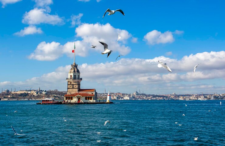 Photo maiden tower kiz kulesi istanbul turkey