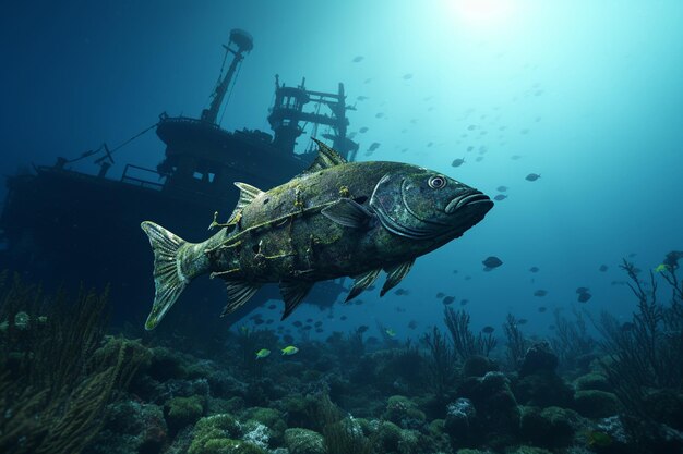 Photo maidenfish on shipwrecks