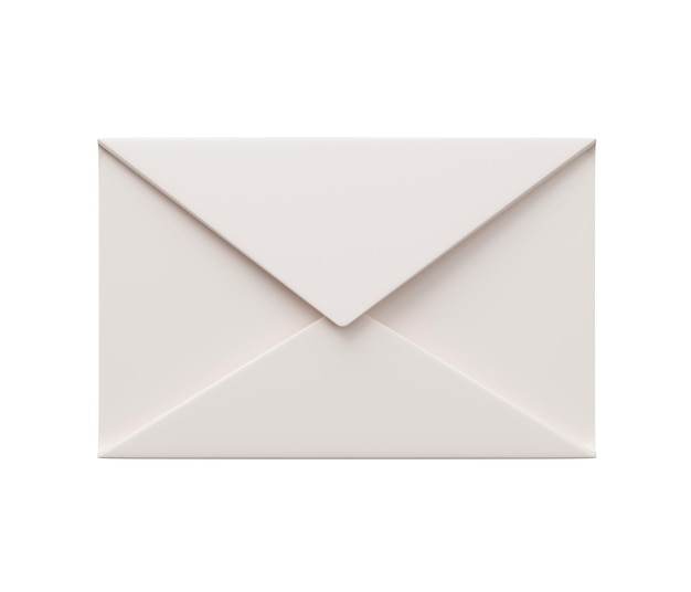 Mail envelope 3d icon 3d render cartoon minimal icon illustration