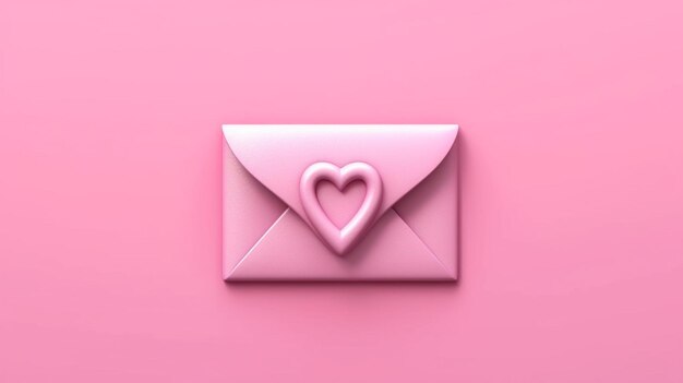 mail icon or pink envelope sign symbol isolated AI generative