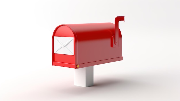 Mailbox background white 3D