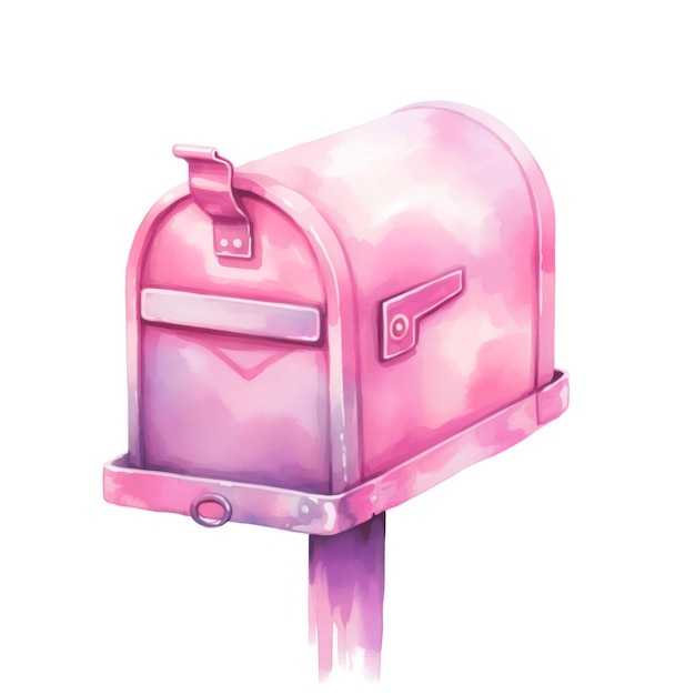 Mailbox Watercolor illustration on a white background Vector