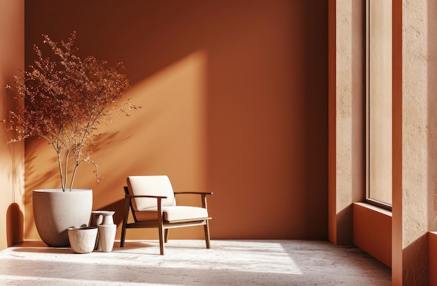 The main colors of interior paint are brown and white