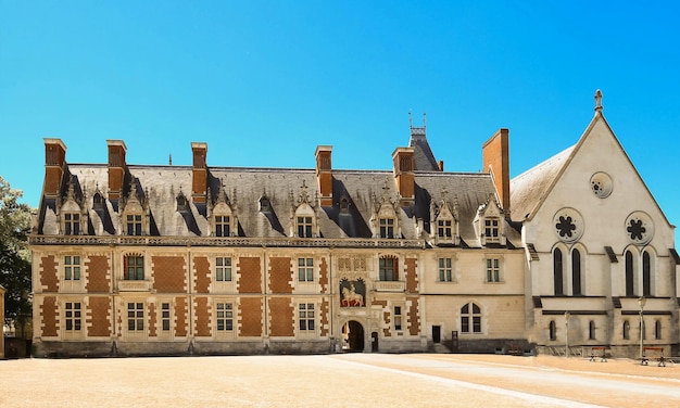 The main entrance of the Blois castle Loire France