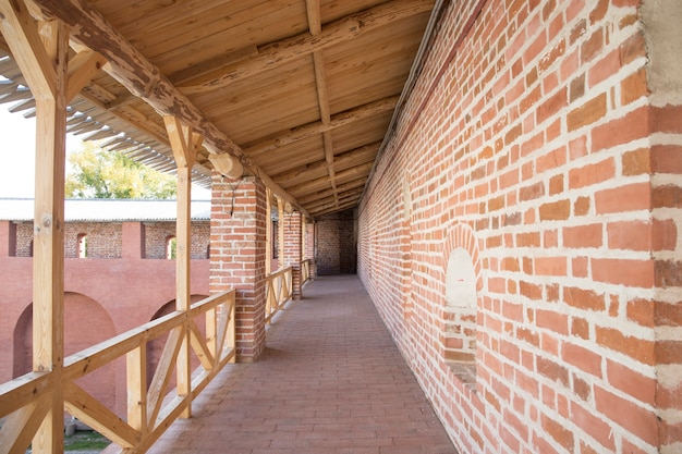 The main gallery of the defensive walls of the Zaraisk Kremlin