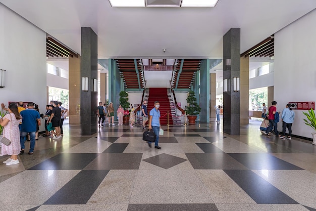 The main lobby welcomes visitors of the independence palace or reunification palace in ho chi minh