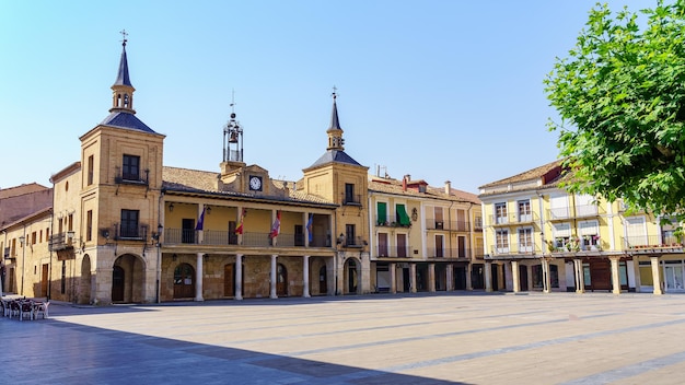 Main square with the Town Hall building in the old city of Burgo de Osma Soria