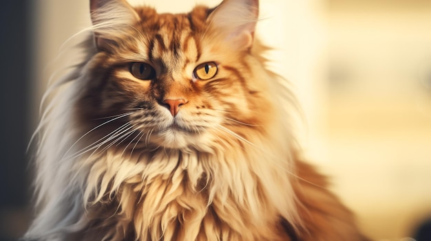 maine coon cat face frame 4k ultra realistic