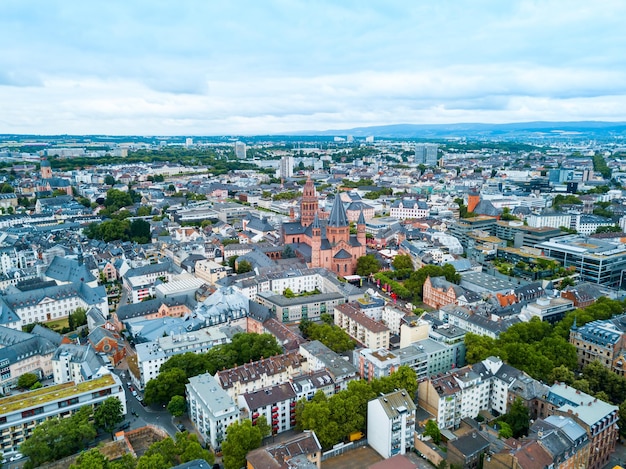 Mainz kathedraal luchtfoto Duitsland