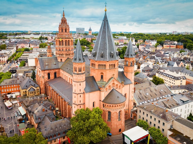 Mainz kathedraal luchtfoto Duitsland