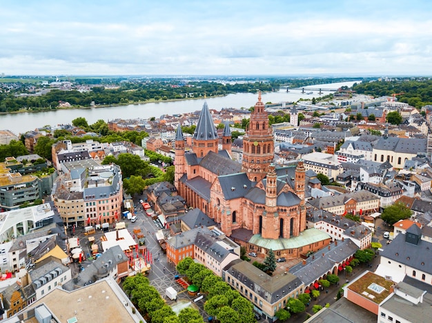 Mainz kathedraal luchtfoto Duitsland