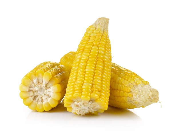 Maïs op witte tafel