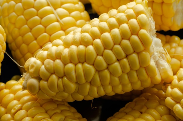 Maïskolven in stukjes Close-up weergave