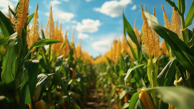 Maize corn field hd 8k wallpap er stock photographic image