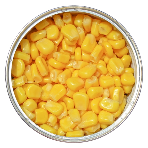 Maize corn tin can