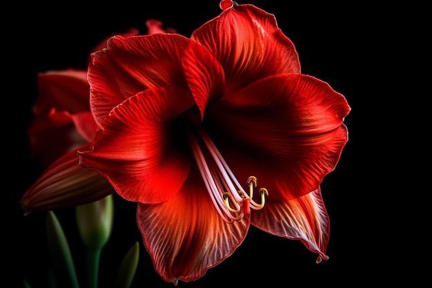 Photo majestic amaryllis flower artistic stylization