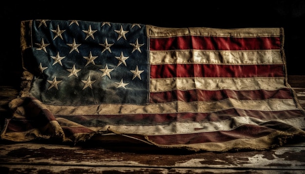雄大なアメリカ国旗は、AI によって生み出されたプライドと自由を象徴しています