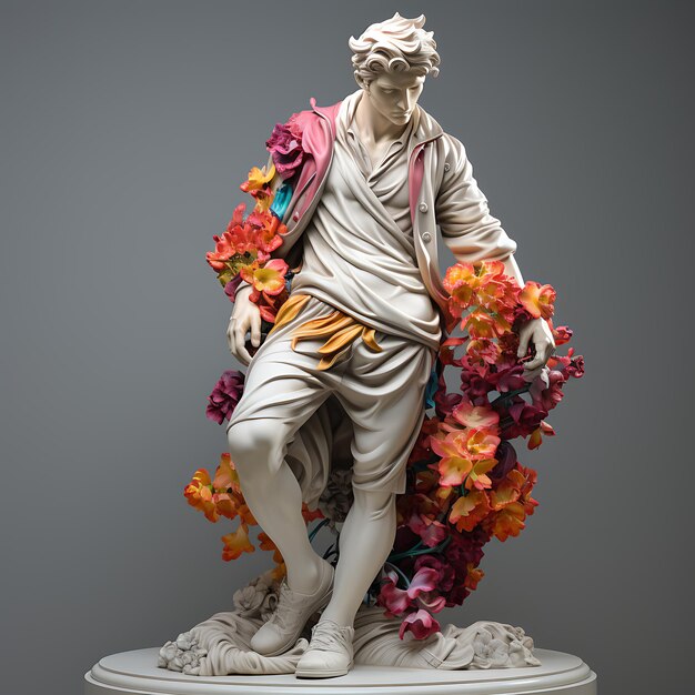 Photo majestic beauty of greek style marble statues