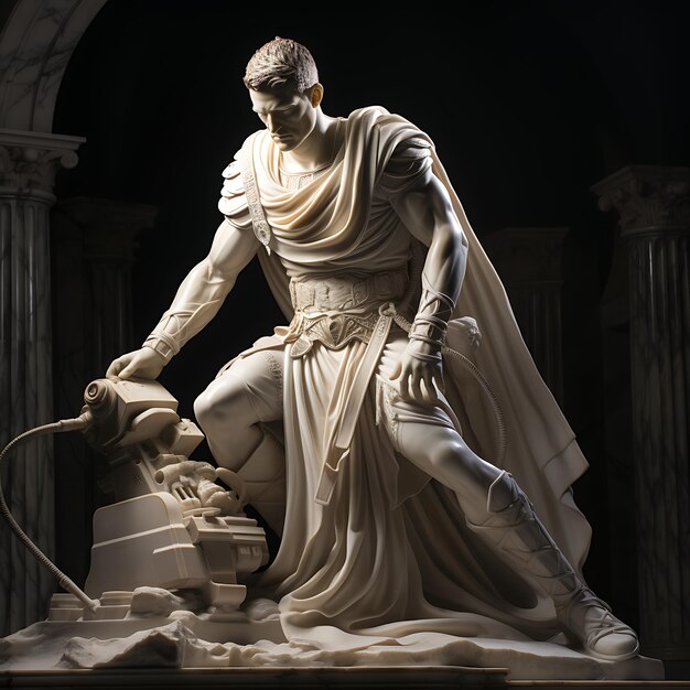 Фото Величественная красота мраморных статуй в греческом стиле