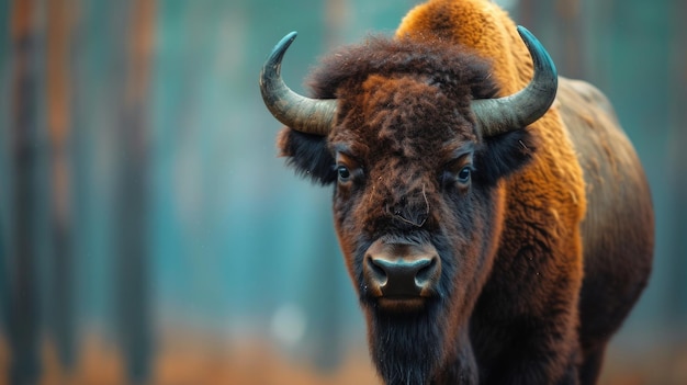 Majestic Bison in Natural Habita