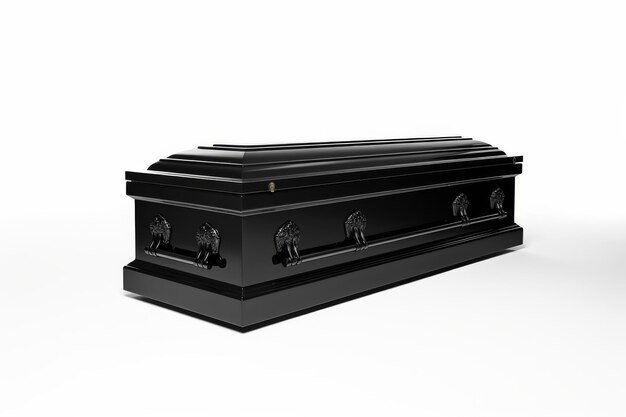 Majestic Black Casket Guardians On a White or Clear Surface PNG Transparent Background