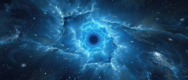 Majestic Black Hole Center with Cosmic Energy