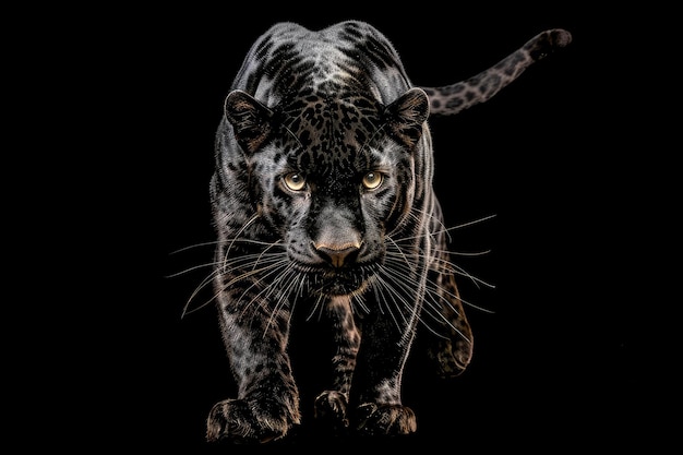 Majestic Black Panther in the Dark