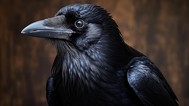 Majestic black raven