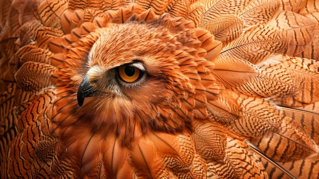 Majestic Brown Feathered Eagle Close Up Portrait met intense blik en gedetailleerde verenkleur