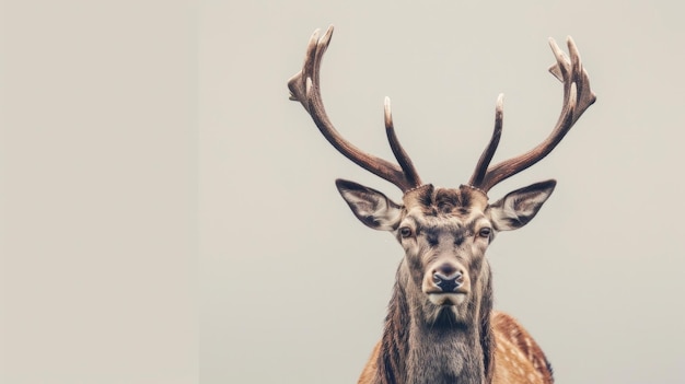 Majestic buck deer geïsoleerd gedetailleerd clipping pad staande hoog met gewei reiken naar de hemel een portret van serene kracht tegen een schone achtergrond AI Generative