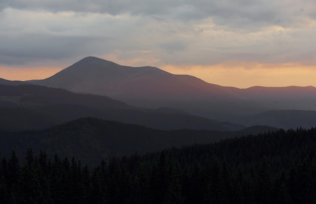 Majestic Carpathian Mountains Beautiful landscape of untouched nature