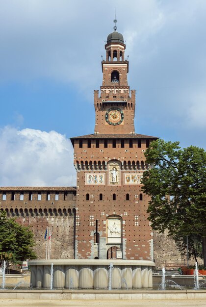 majestic Castello Sforzesco in Milan Italy