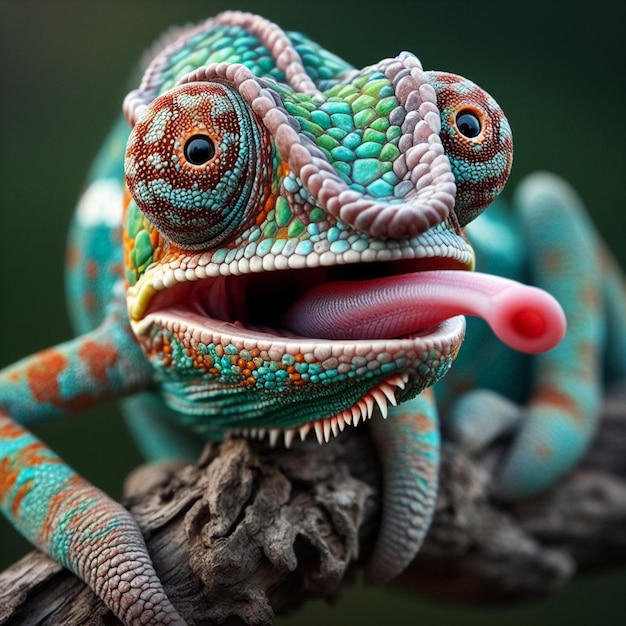 Photo majestic chameleon