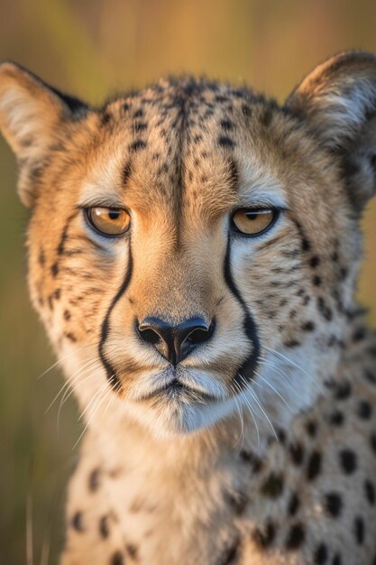 Majestic Cheetah CloseUp in Natural Habitat