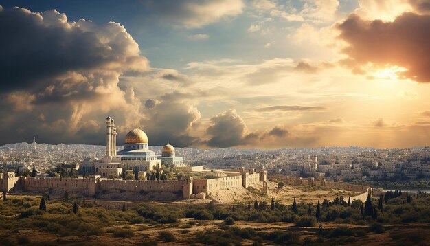 Photo the majestic city of israel from the bible ultra hd