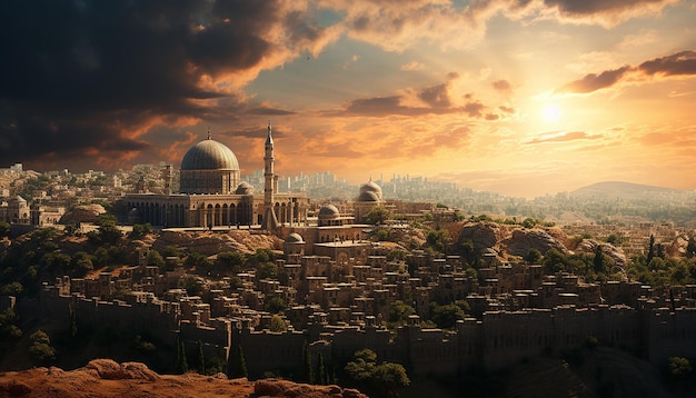 Photo the majestic city of israel from the bible ultra hd