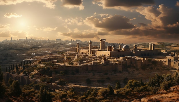 Photo the majestic city of israel from the bible ultra hd