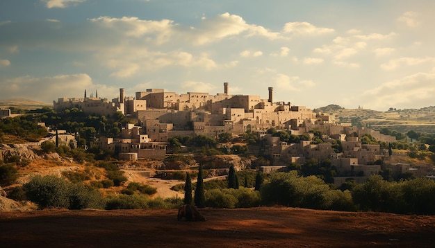 Photo the majestic city of israel from the bible ultra hd