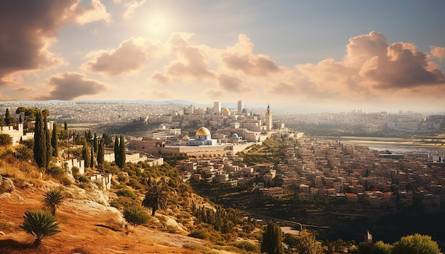 Photo the majestic city of israel from the bible ultra hd