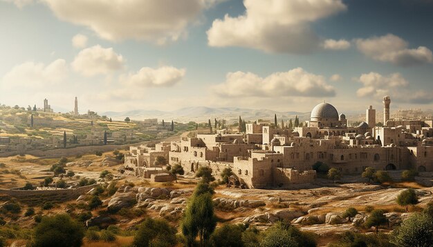 Photo the majestic city of israel from the bible ultra hd