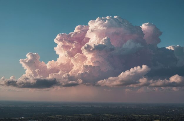 写真 夕暮れ の 壮大な 雲 の 景色