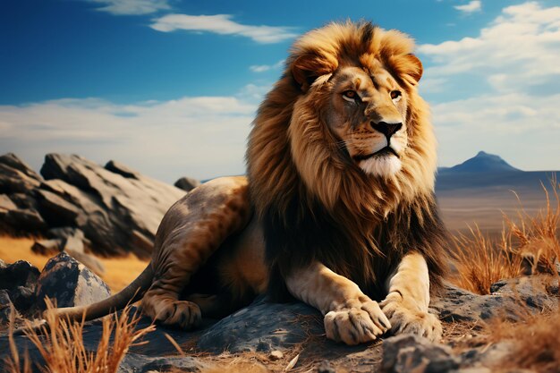 Photo majestic courage the brave heart of a lion