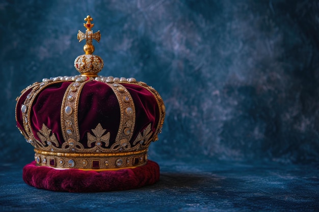 Photo majestic crown on royal british background