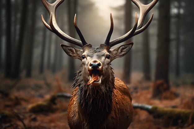 Photo majestic deer in forest