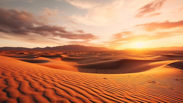 Majestic Desert Dunes at Sunset