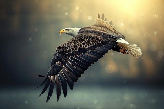 Majestic eagle a captivating showcase of natures prowess bird perched majestically and embodying the spirit of freedom and untamed wilderness a stunning visual ode to avian grace and power